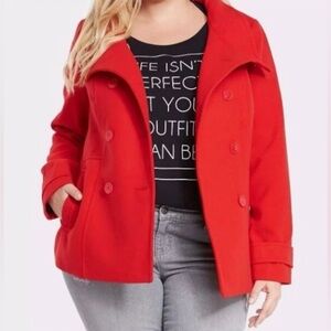 Torrid Women's Red Peacoat